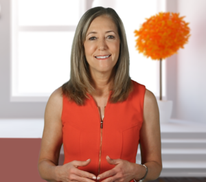 Ellen Rogin - orange dress